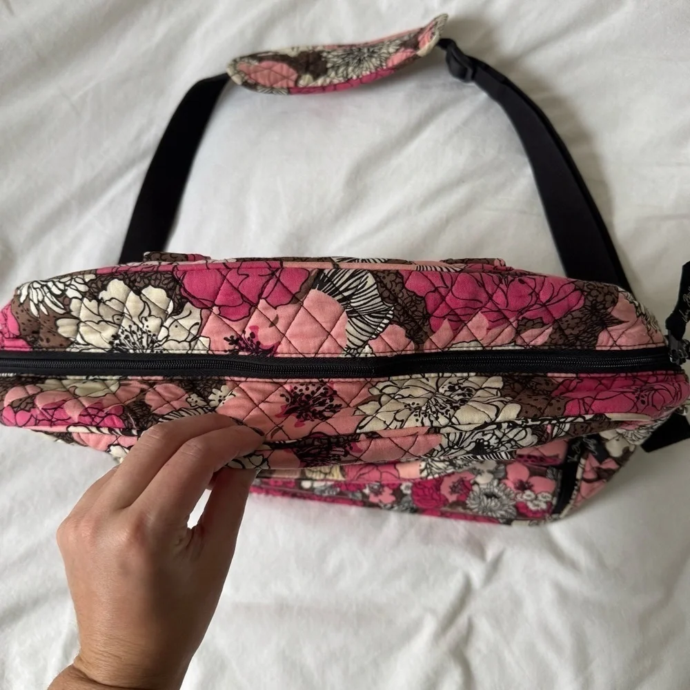 Vera Bradley mocha rouge crossbody laptop bag - Picture 6 of 10